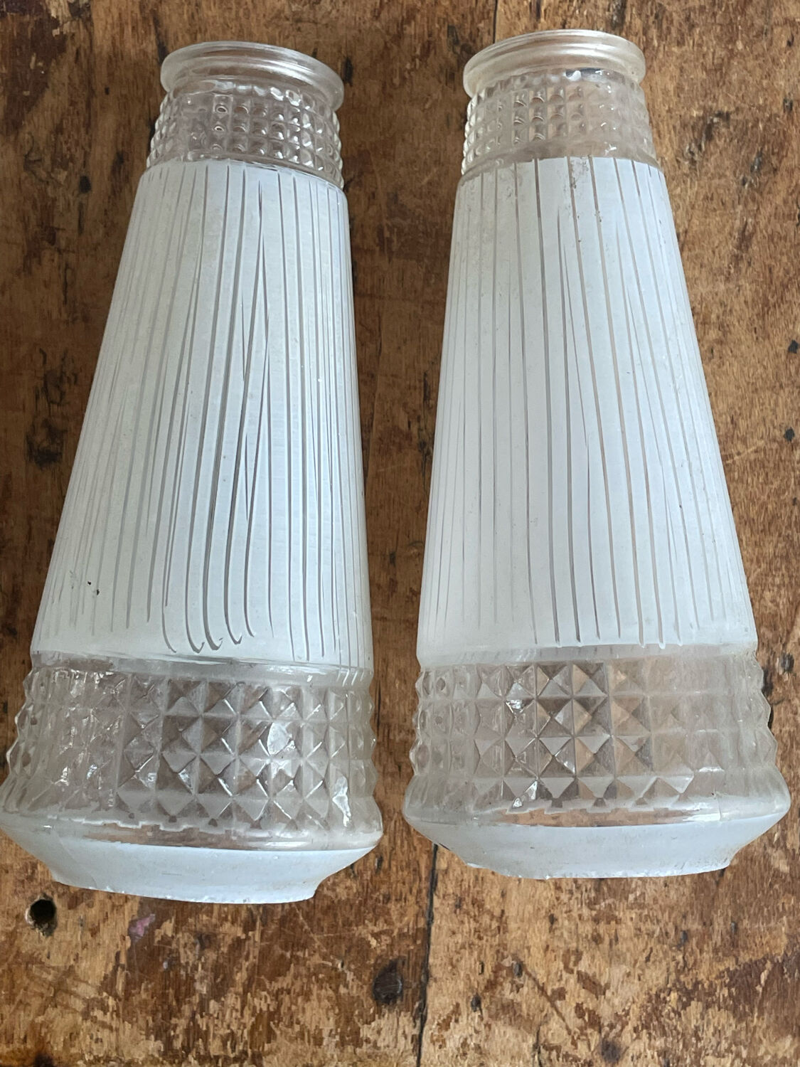 6 wall lamps cones art deco glass