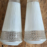6 wall lamps cones art deco glass