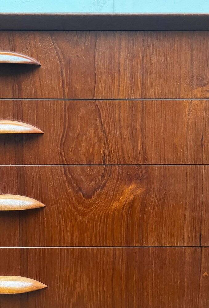 Danish commode model 314 in teak by Johannes Sorth for Nexø Møbelfabrik, 1960s.