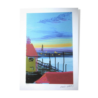 Lithograph by David Hockney, signed and numbered.