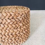 French Mediterranean Low Rope Stool by Audoux Minet, 1940s