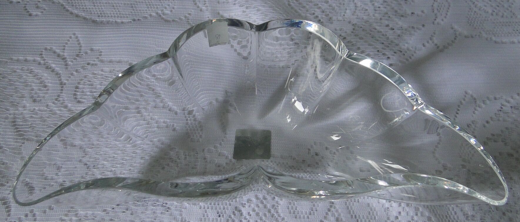 Vase planter in thick glass LEONARDO handmade original vintage shape