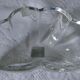 Vase planter in thick glass LEONARDO handmade original vintage shape