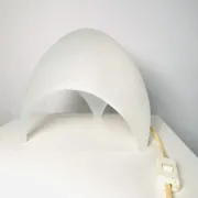 Frosted Glass 'Coque' Table Lamp By Elio Martinelli For Martinelli Luce, Italy, 1970S