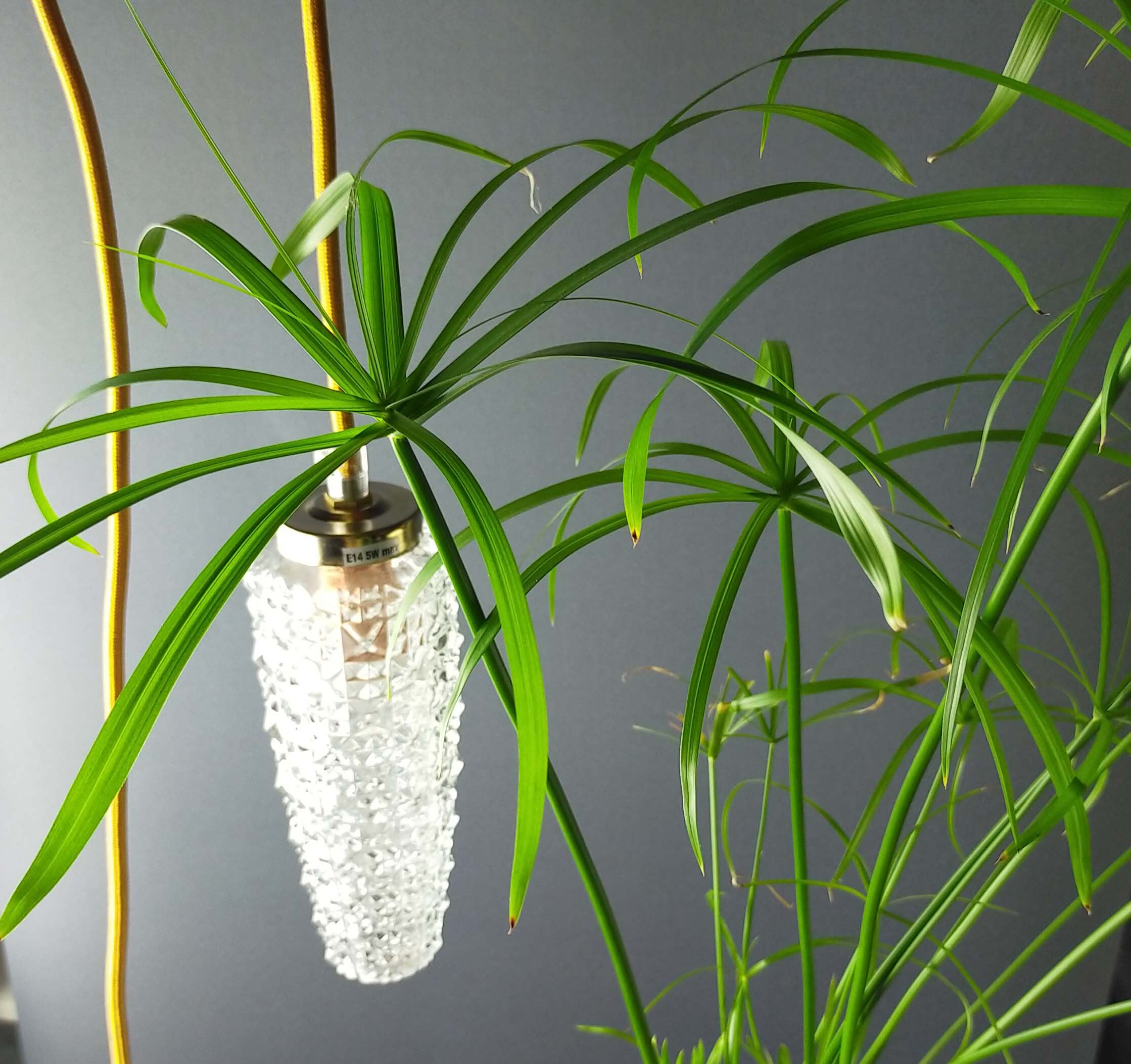 Vintage crystal spike walking lamp