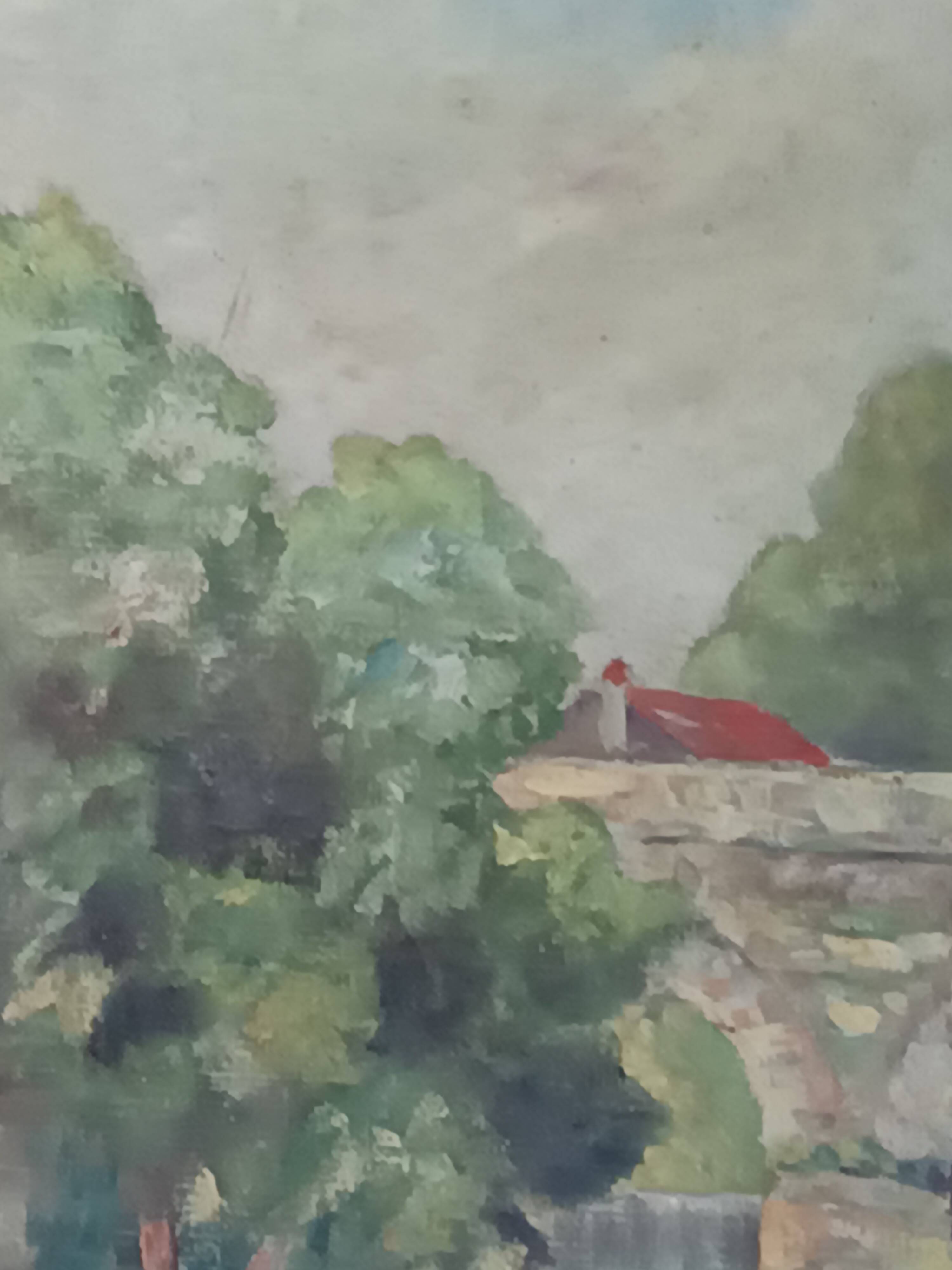 Oil on canvas, signed Francis Maurel, Provençal painter, 1941
