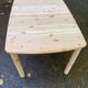 Scandinavian extendable dining table renovated in solid wood 180cm