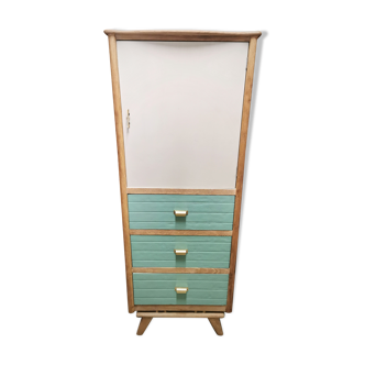 Asymmetrical compass foot cabinet