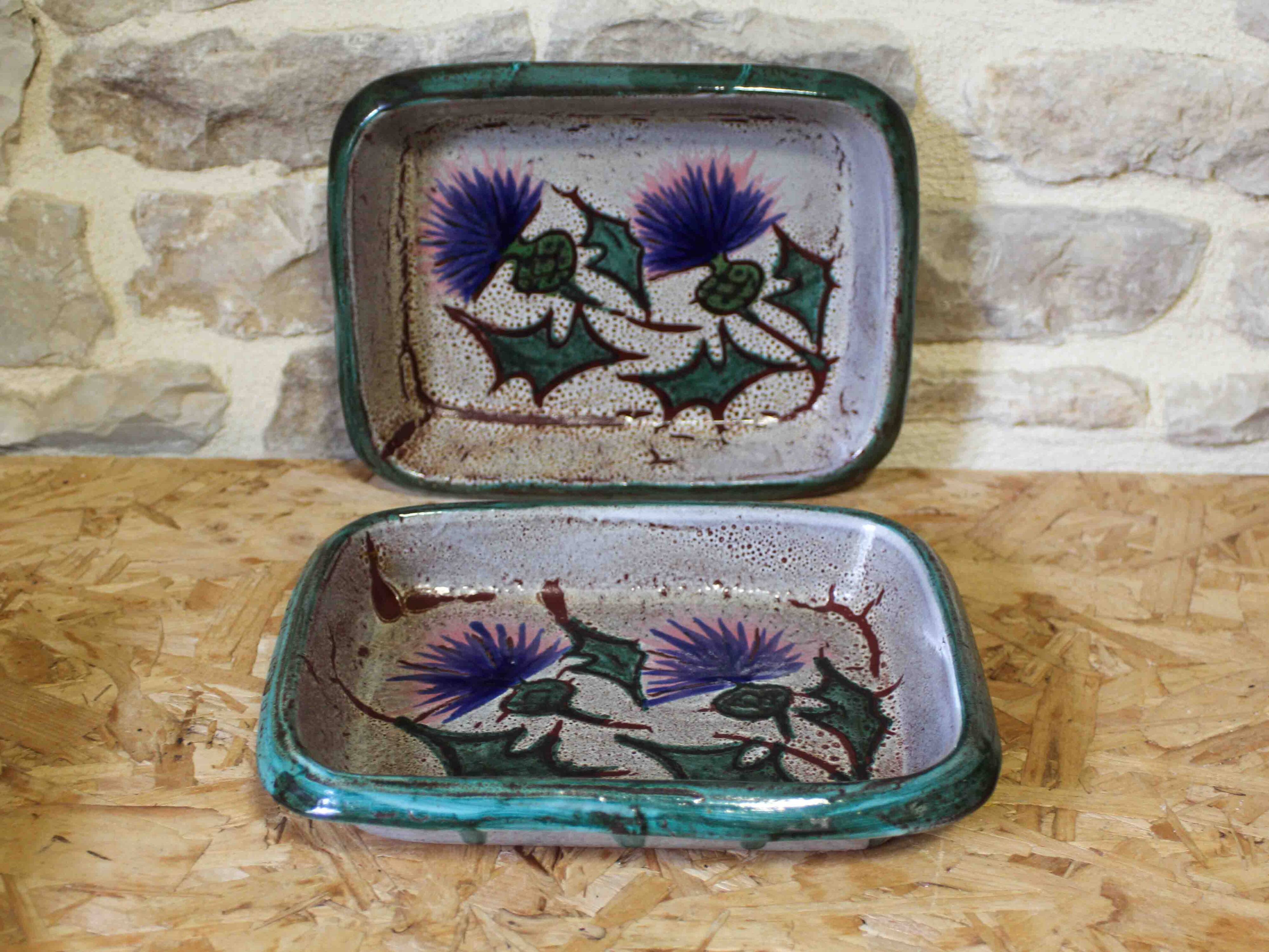 Set of 2 ceramic dishes Etienne Daniel Vallauris