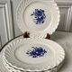 set of 5 F&G Lunéville flower dessert plates 60s