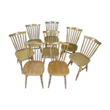 Suite of 8 chairs bistro model Tacoma Baumann