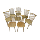 Suite of 8 chairs bistro model Tacoma Baumann