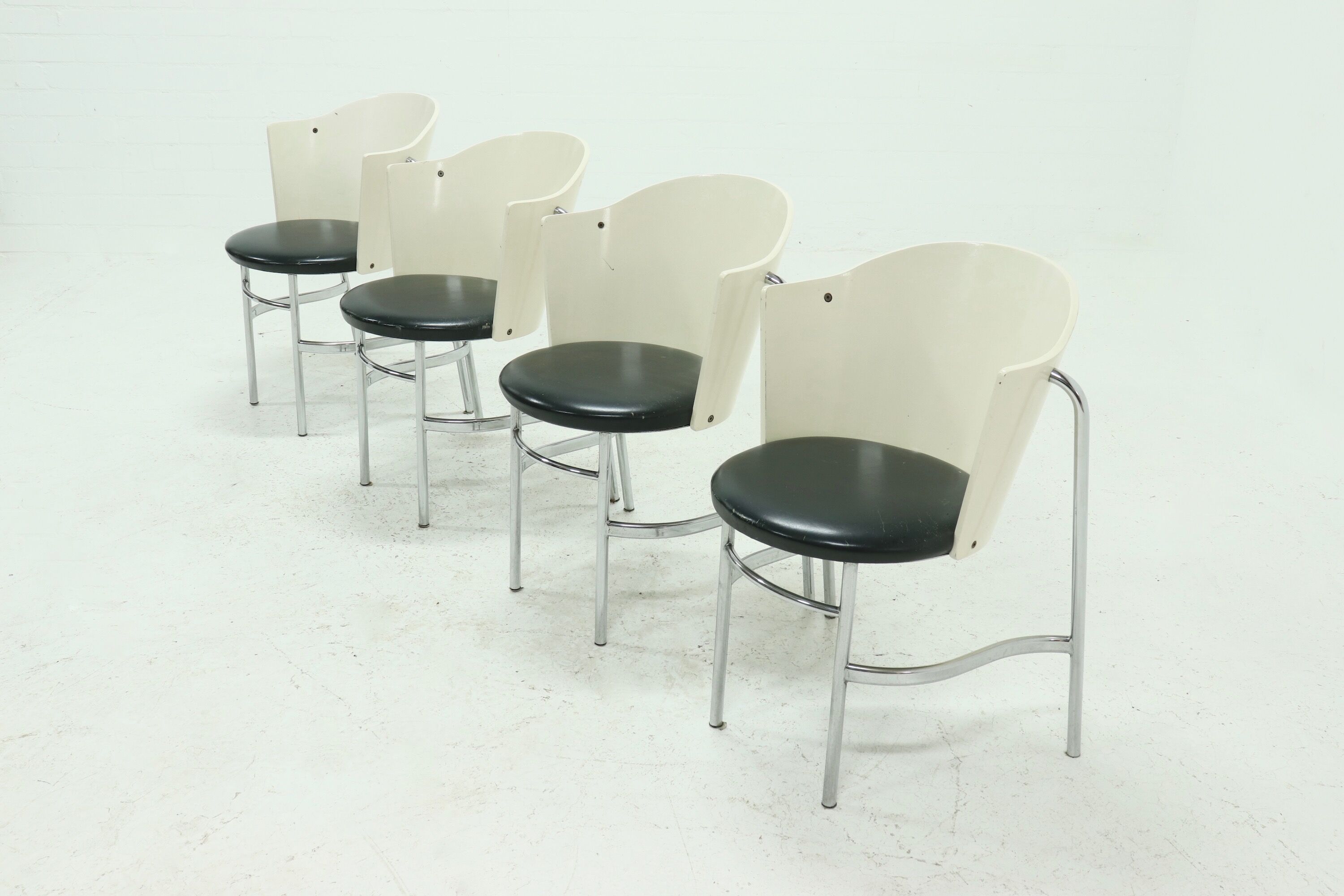 Set of 4 Brobon Dining chairs by Abe Bonnema & Floris van den Broecke 1990s
