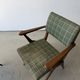 Pair of armchairs with a Scandinavian design in vintage teak from the 1960s.