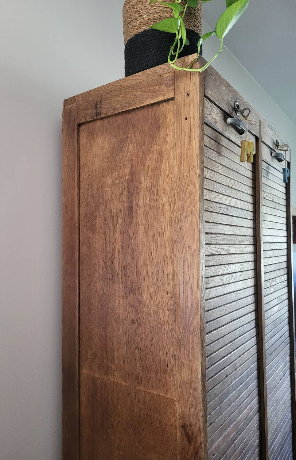 Double Oak Filing Cabinet