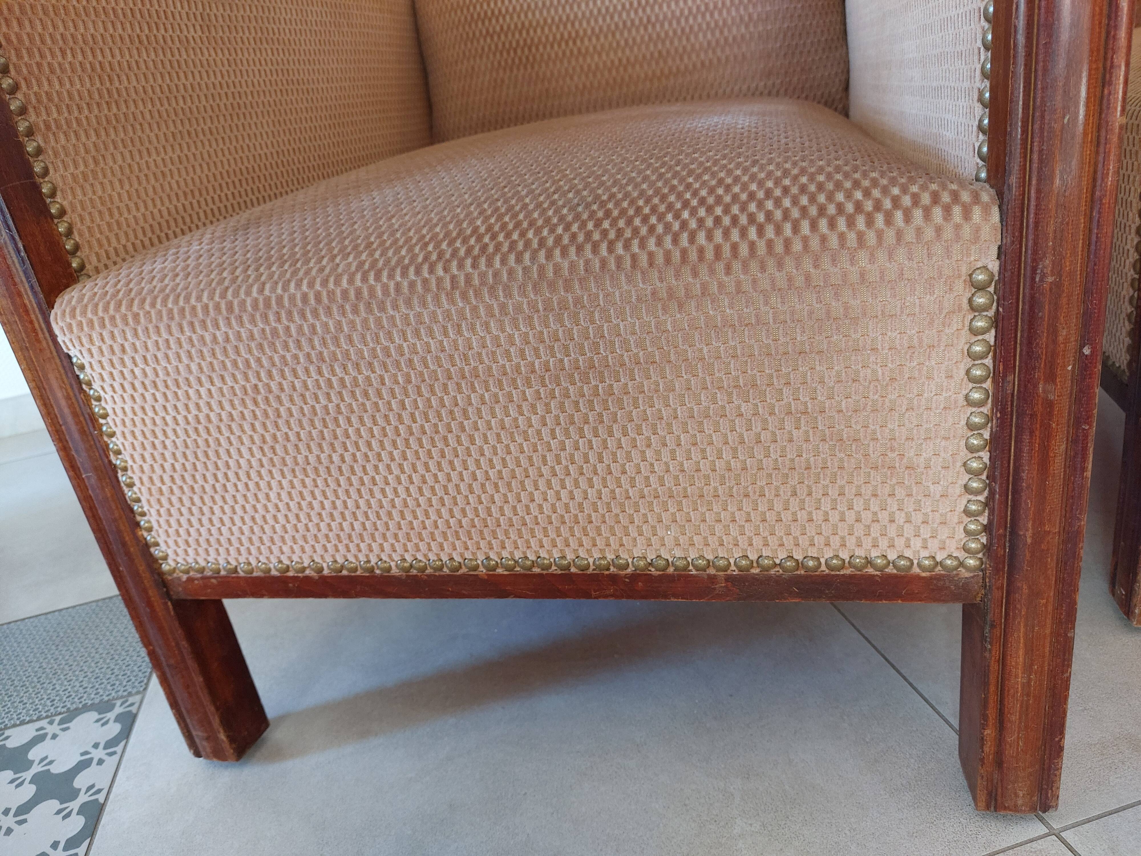 Pair of art deco armchairs