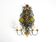 Huge, beautiful 60s hand-painted and gilded metal wall lamp by Hans Möller