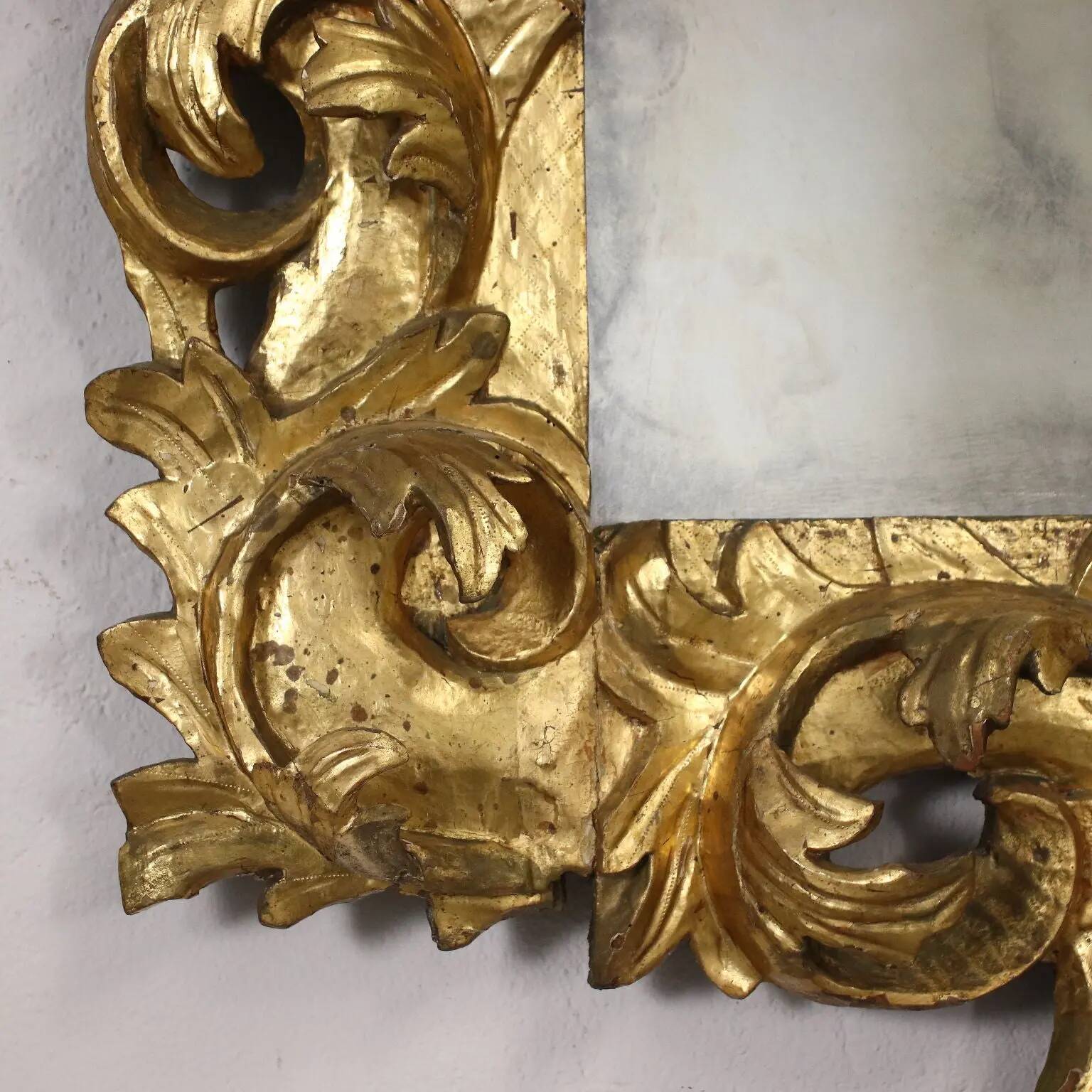 Baroque wooden mirror, Italy, 17th-18th century