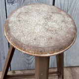 Old industrial stool in metal