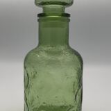 CARAFE Vintage en VERRE Vert de style Empoli à effet 24,5 cm