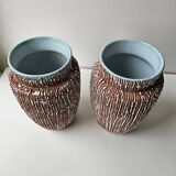Pair of 1950s ceramic vases signed BFK A ART by Ernest d'Hossche