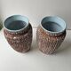 Paire de Vases en céramique années 50 Signé BFK A ART par Ernest d'Hossche