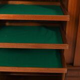 High Quality Danish Highboard with Brass Handle Inlays 1950s