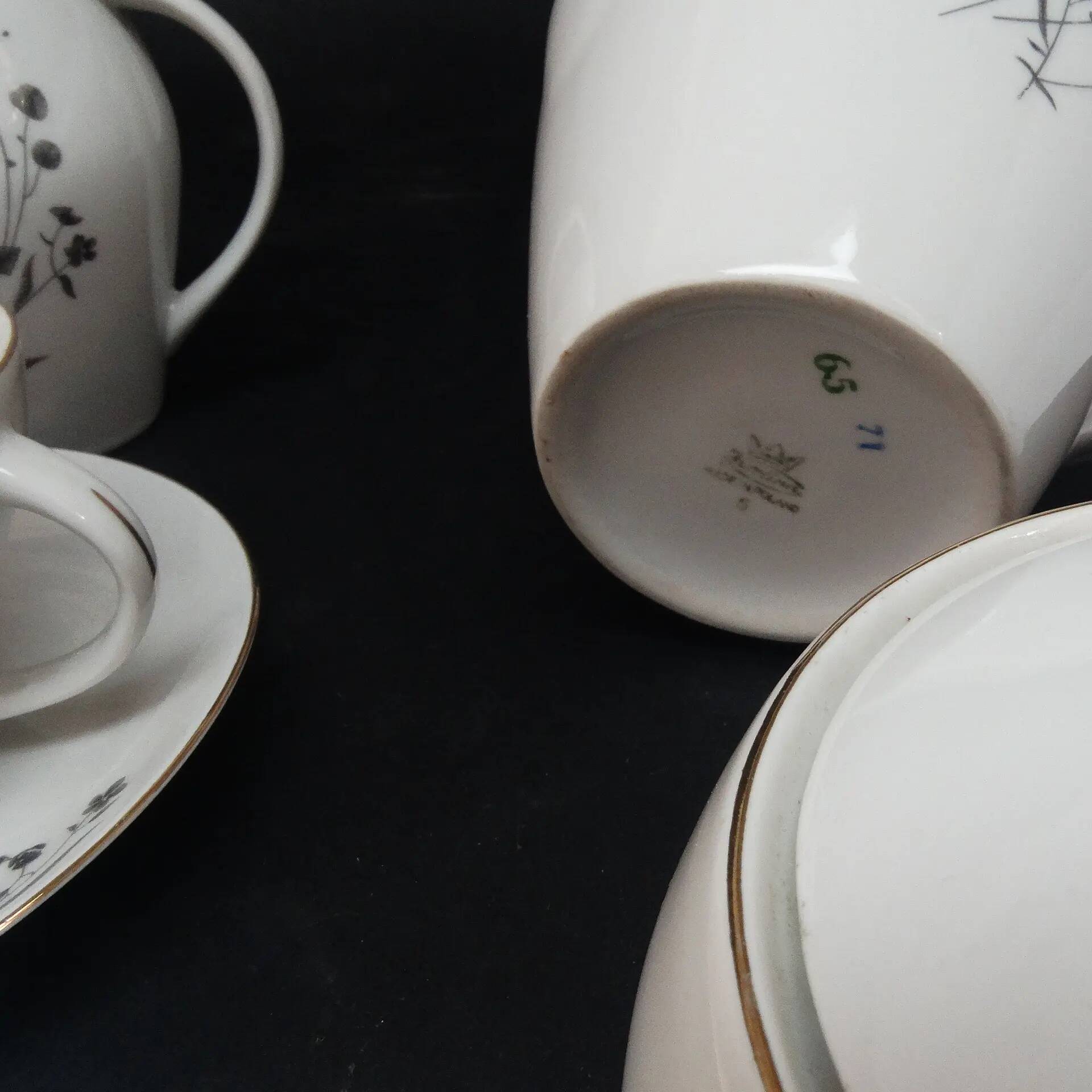 Joanna coffee set, modernism, porcelain, Poland, 1970s