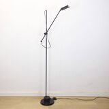 Lampadaire vintage en métal noir, Espagne, 1980