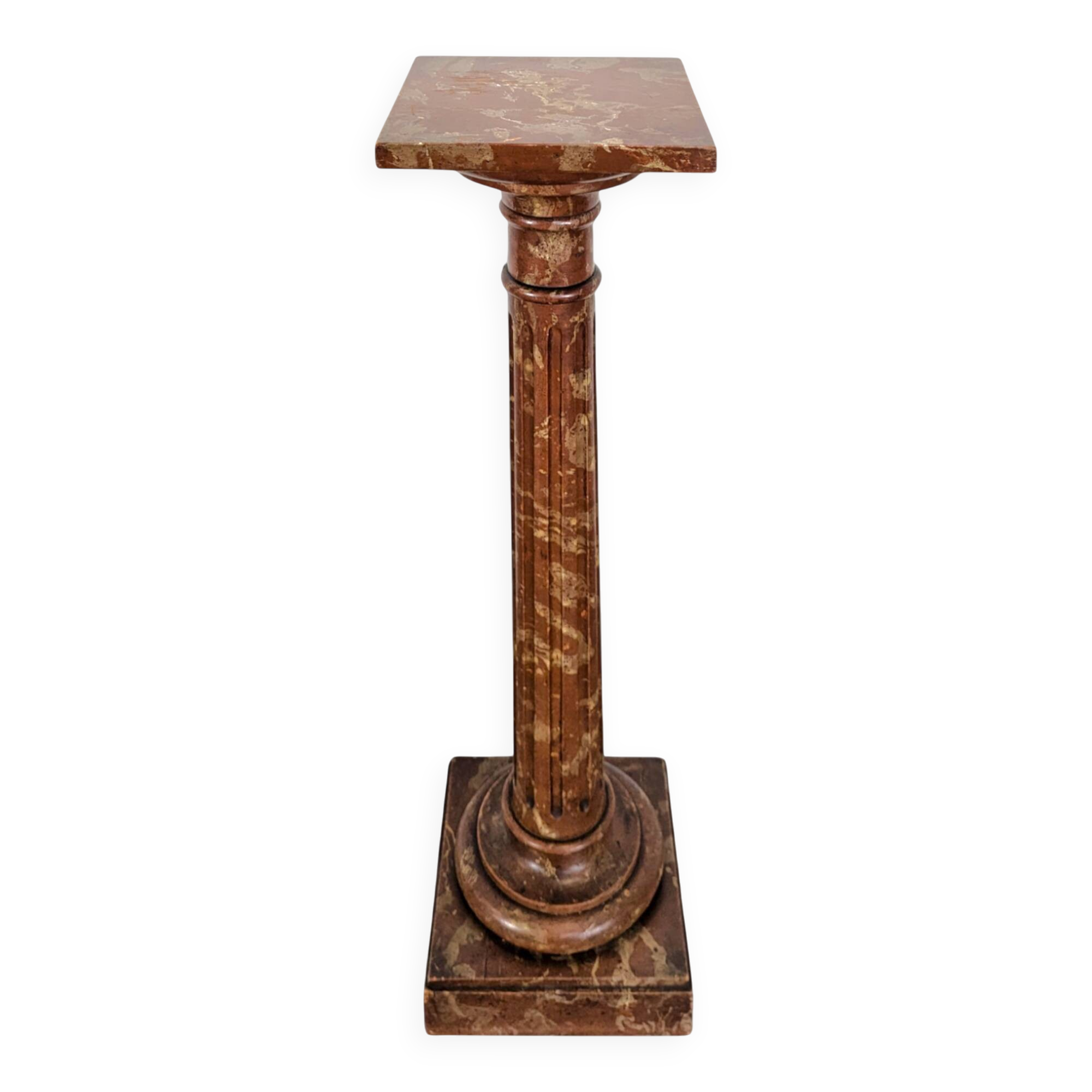 Faux marble wooden stool