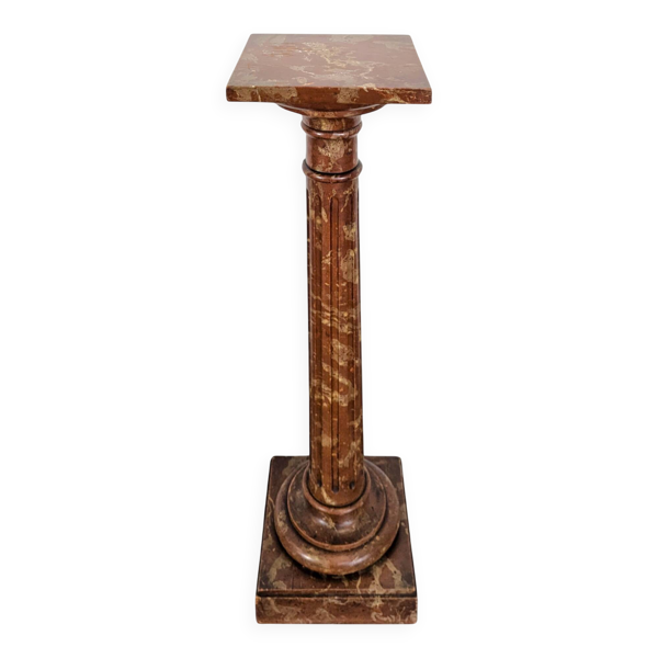 Sellette en bois faux marbre