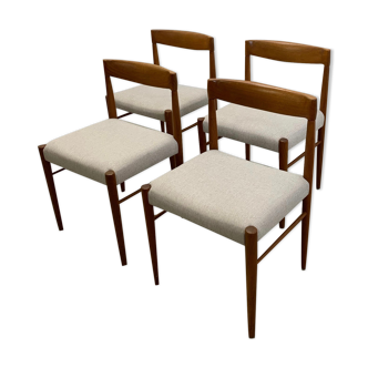 Danish midcentury teak dining chairs by H.W. Klein for Bramin 60s