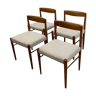 4 chaises danoises en teck du milieu du siècle par H.W. Klein pour Bramin