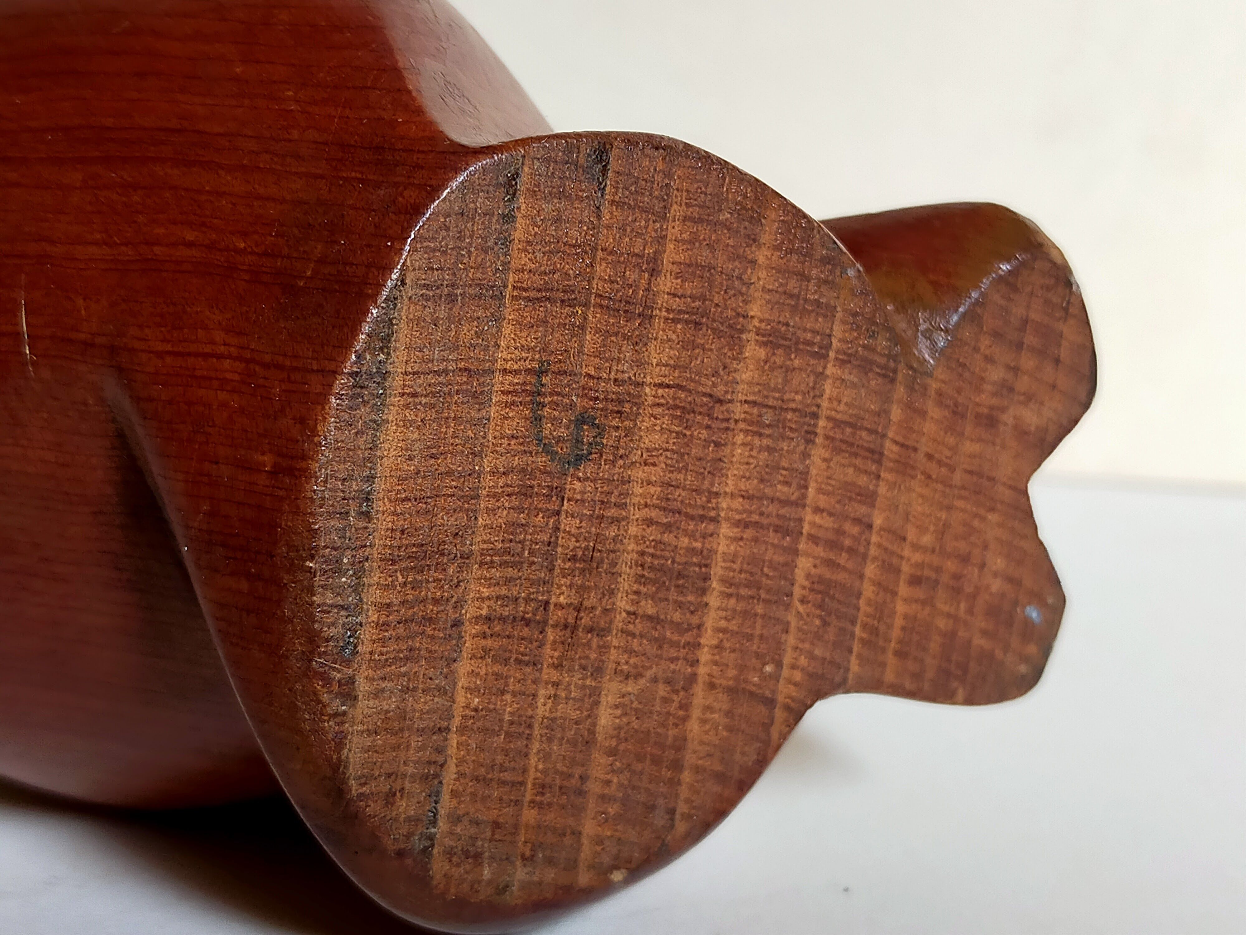 Scandinavian cat in vintage solid wood