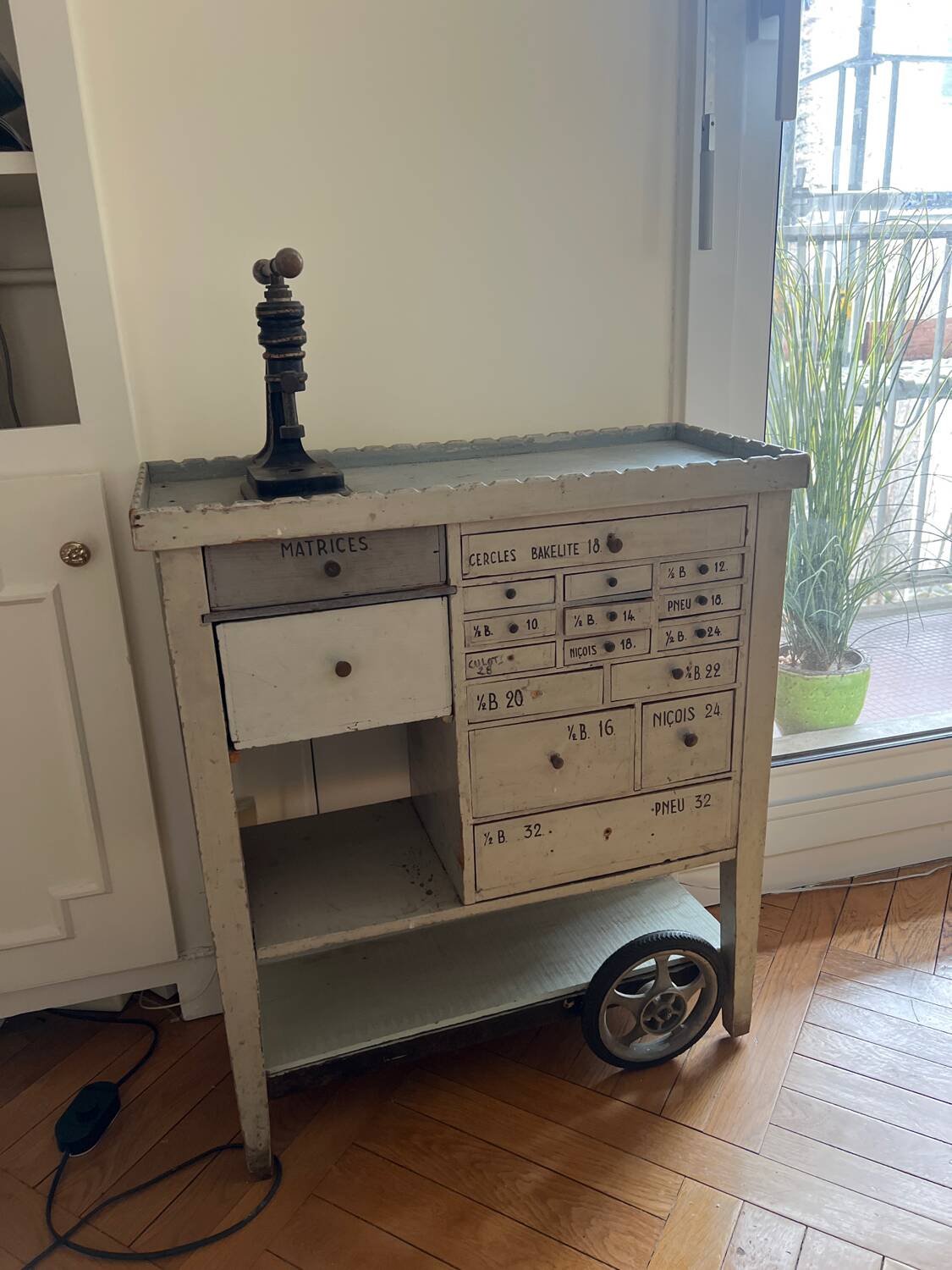 Old small haberdashery cabinet