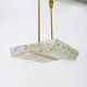 J.T. Kalmar enormous brass and textured glass chandelier, Austria, 1950s