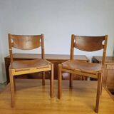 Dining room set table and 6 chairs Maison Regain in Elm
