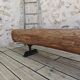 Brutalist oak bench