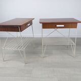 Pair of vintage bedside tables 50s