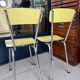 Paire de chaises formica jaune
