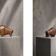 Vintage Danish Dark Teak Wood Bison Figurine, 1960s