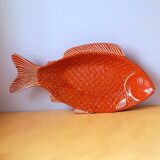 Glazed terracotta fish dish