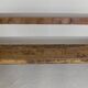Pine bench with backrest, 2.5 metres long, 1950s.