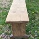 Old farm bench in chene