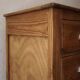 Small antique workshop furniture made of solid wood.