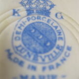 Lot of lunéville plates in half porcelain decoration "Marie"