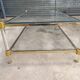 Table basse double plateau verre vintage