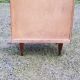 Vintage golden oak chest of drawers with 4 spindle feet from the 1950s