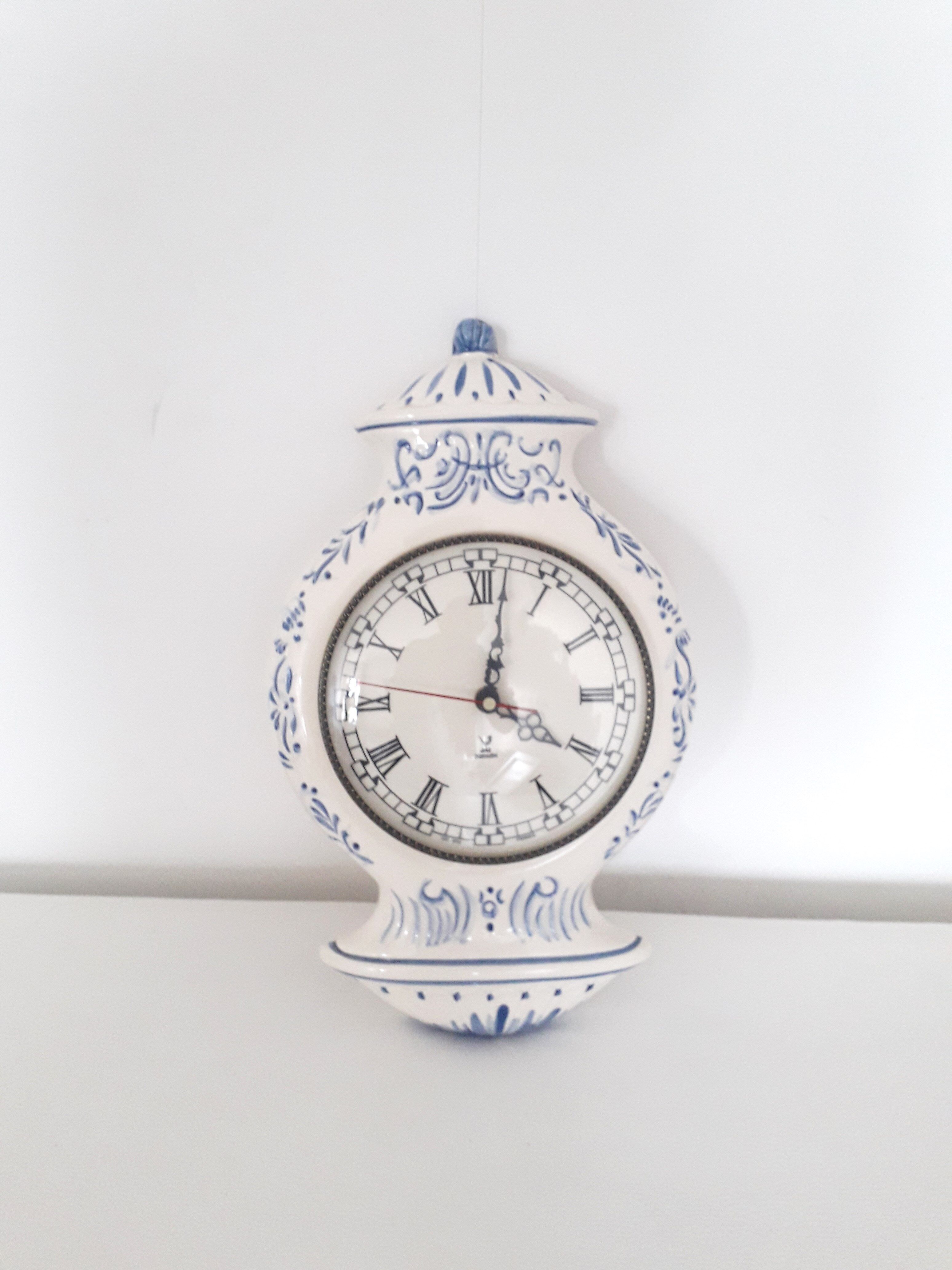 Wall clock jaz fontic porcelain 1970