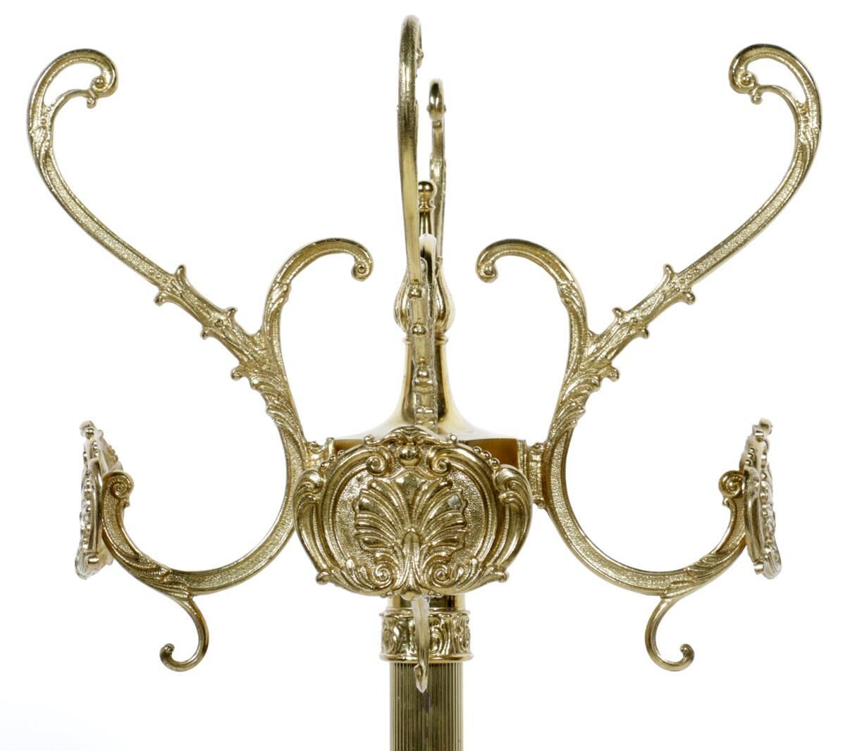 Gold metal coat rack baroque style